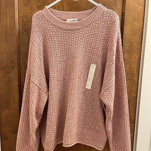 NWT Universal Thread Blush Pink Chunky Knit Sweater Cozy Oversized Size XL